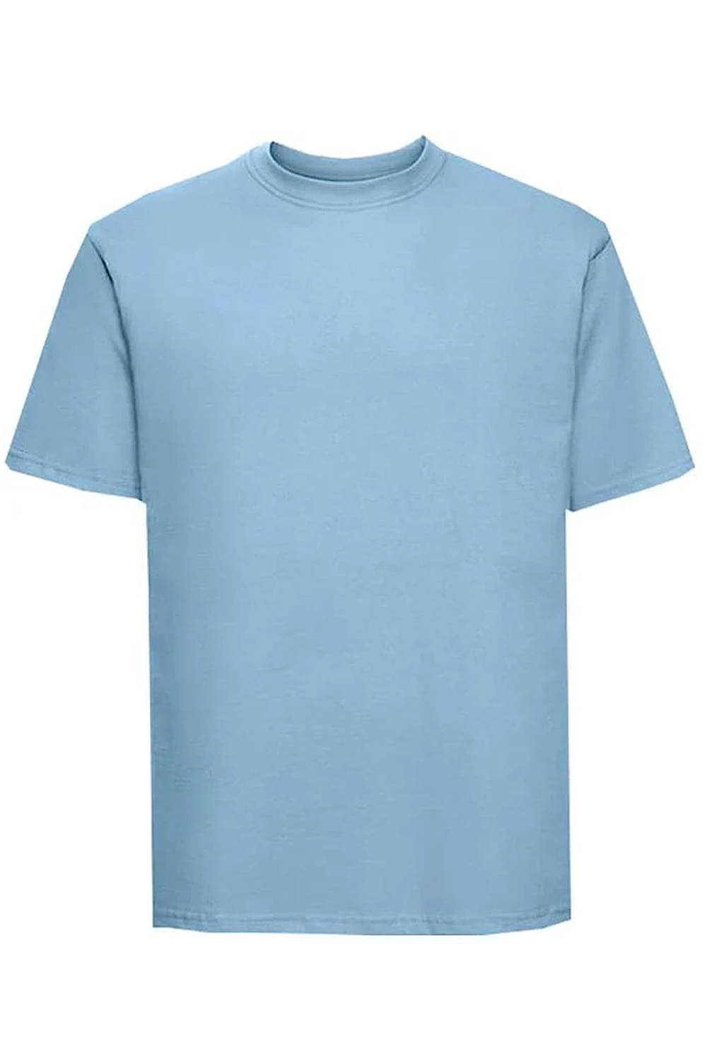 Round Neck Plain T-Shirts Sky
