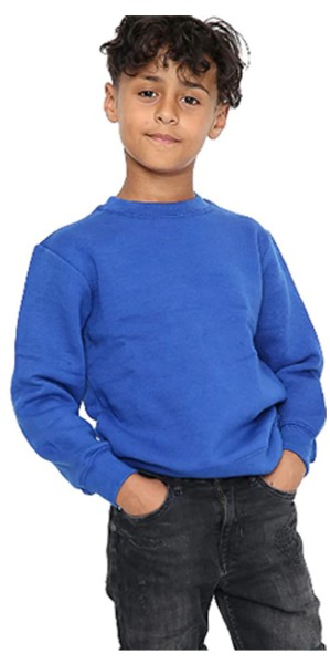 Kids Plain Royal Blue School Sweatshirt Jumper