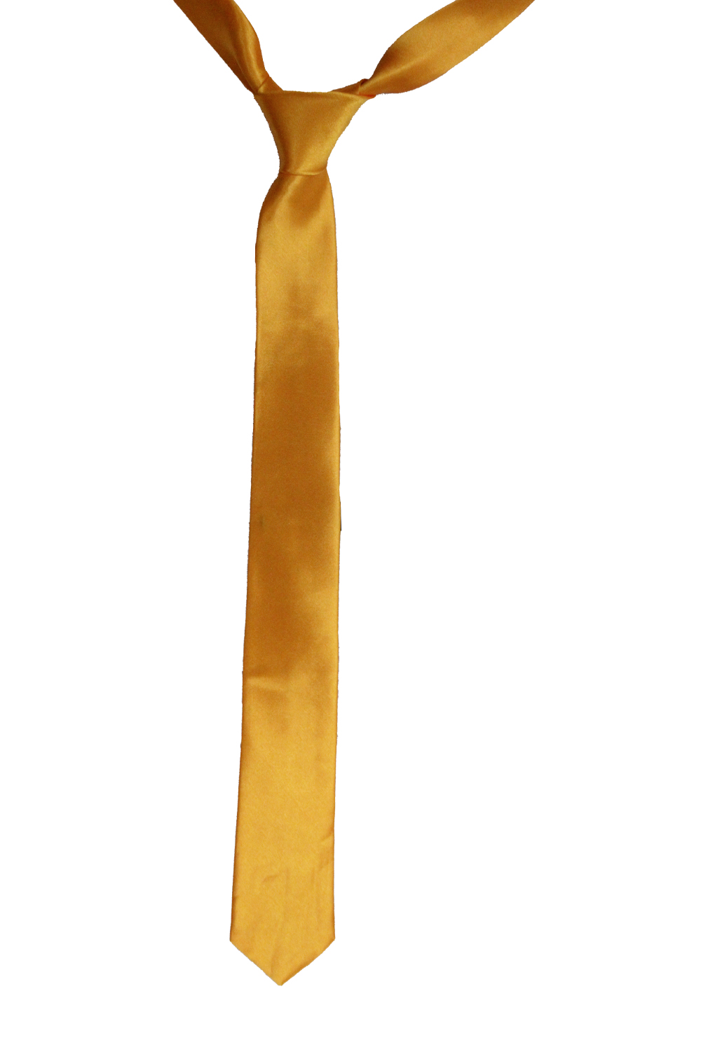 Wickedfun Satin Plain Golden Yellow Neck Tie