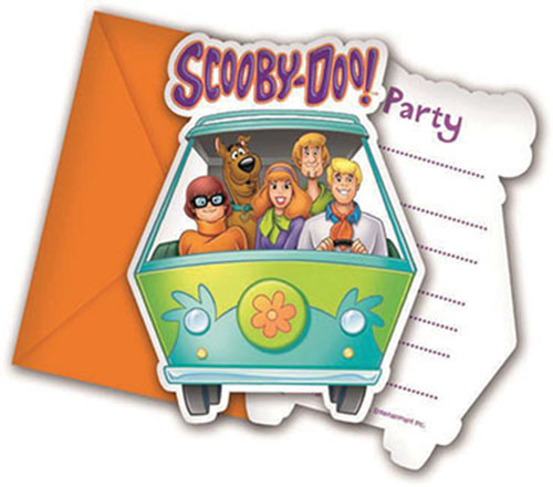 Scooby Doo Invites and Envelope (Pack of 6)