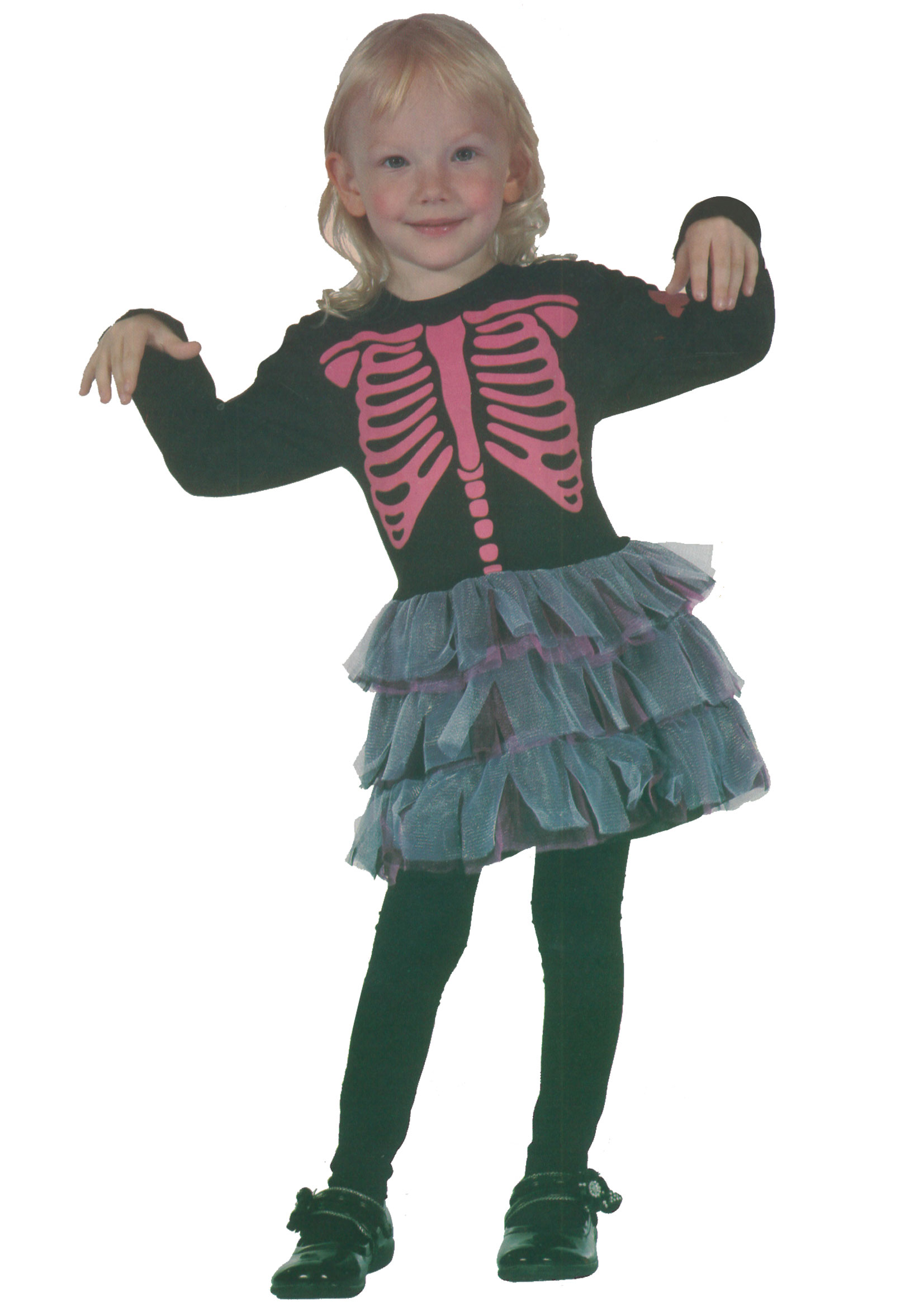 Toddler Skeleton Girl Costume