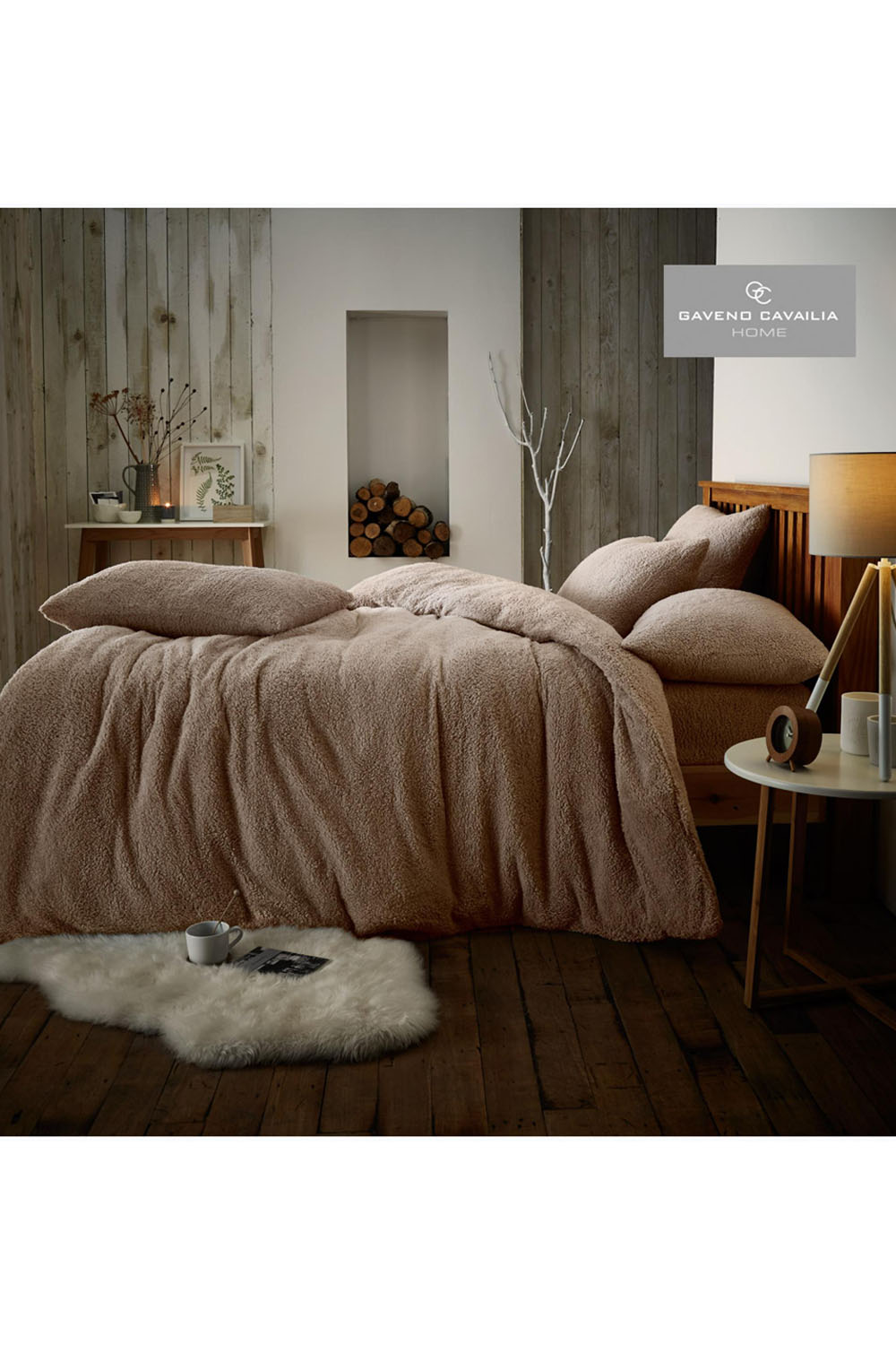 Soft Serenity Teddy Plain Duvet Set Mink