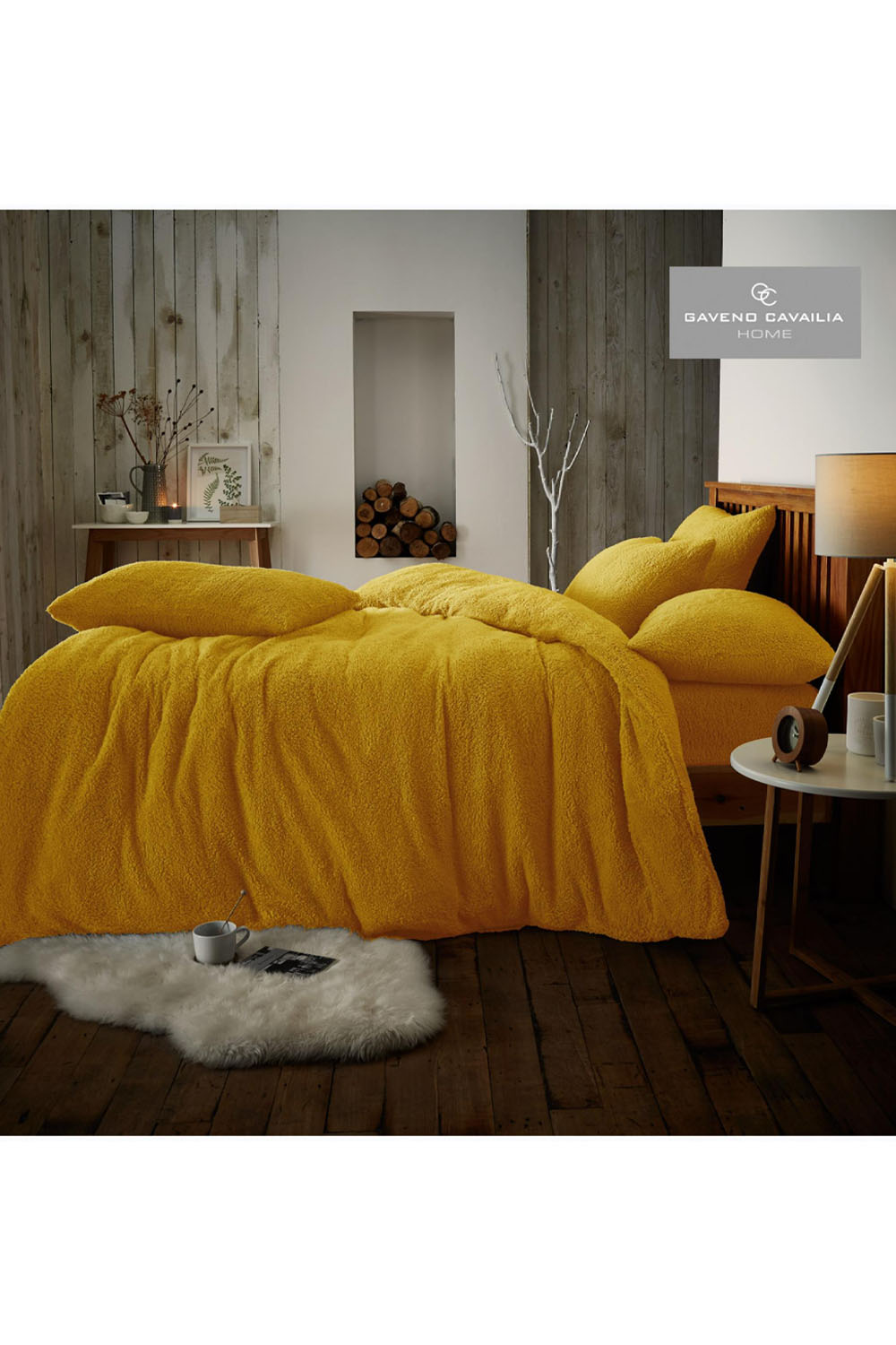 Soft Serenity Teddy Plain Duvet Set New Ochre