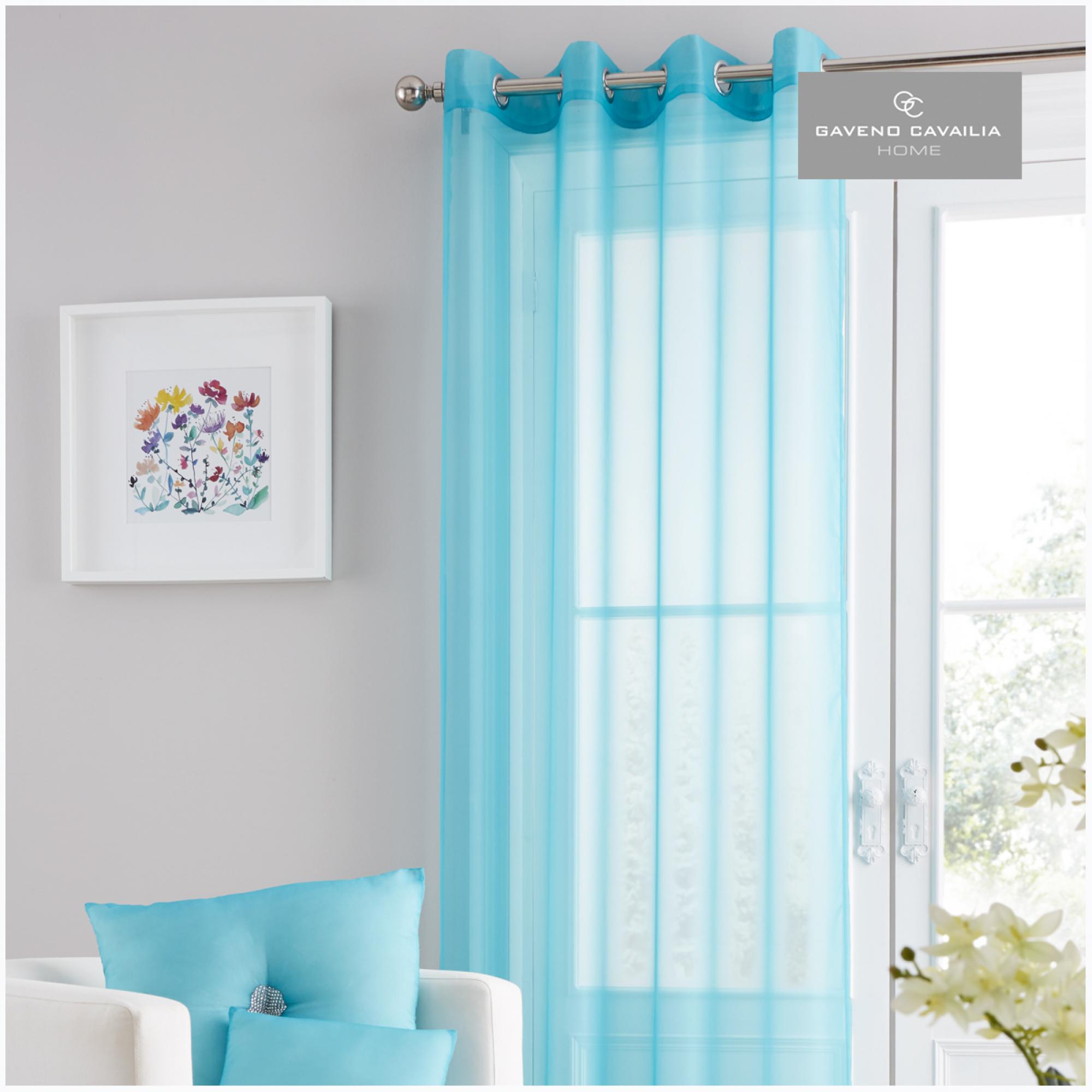 SWISS V-PILE PANEL CURTAIN 55X90 TEAL