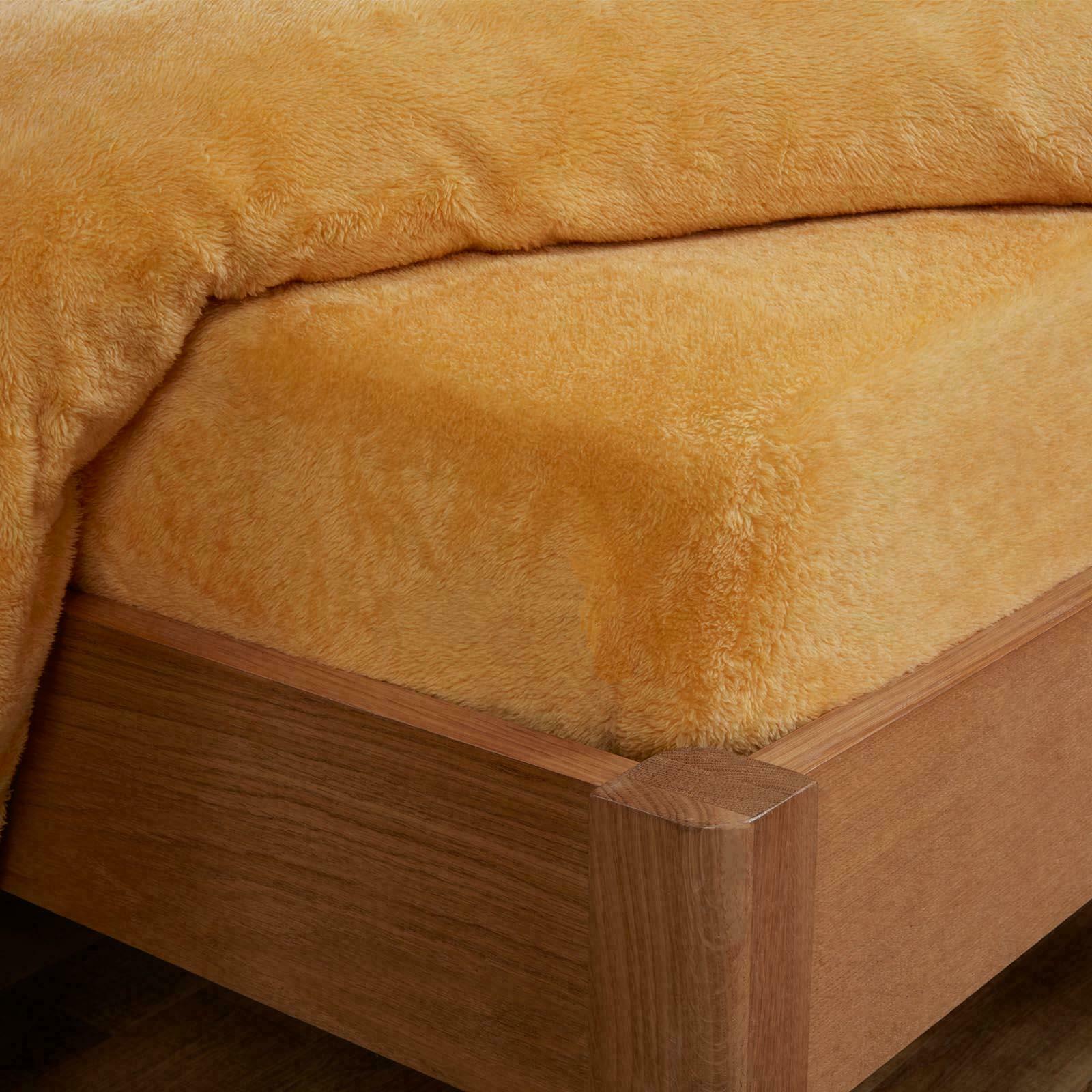 Teddy Fitted Sheet Cover Ochre