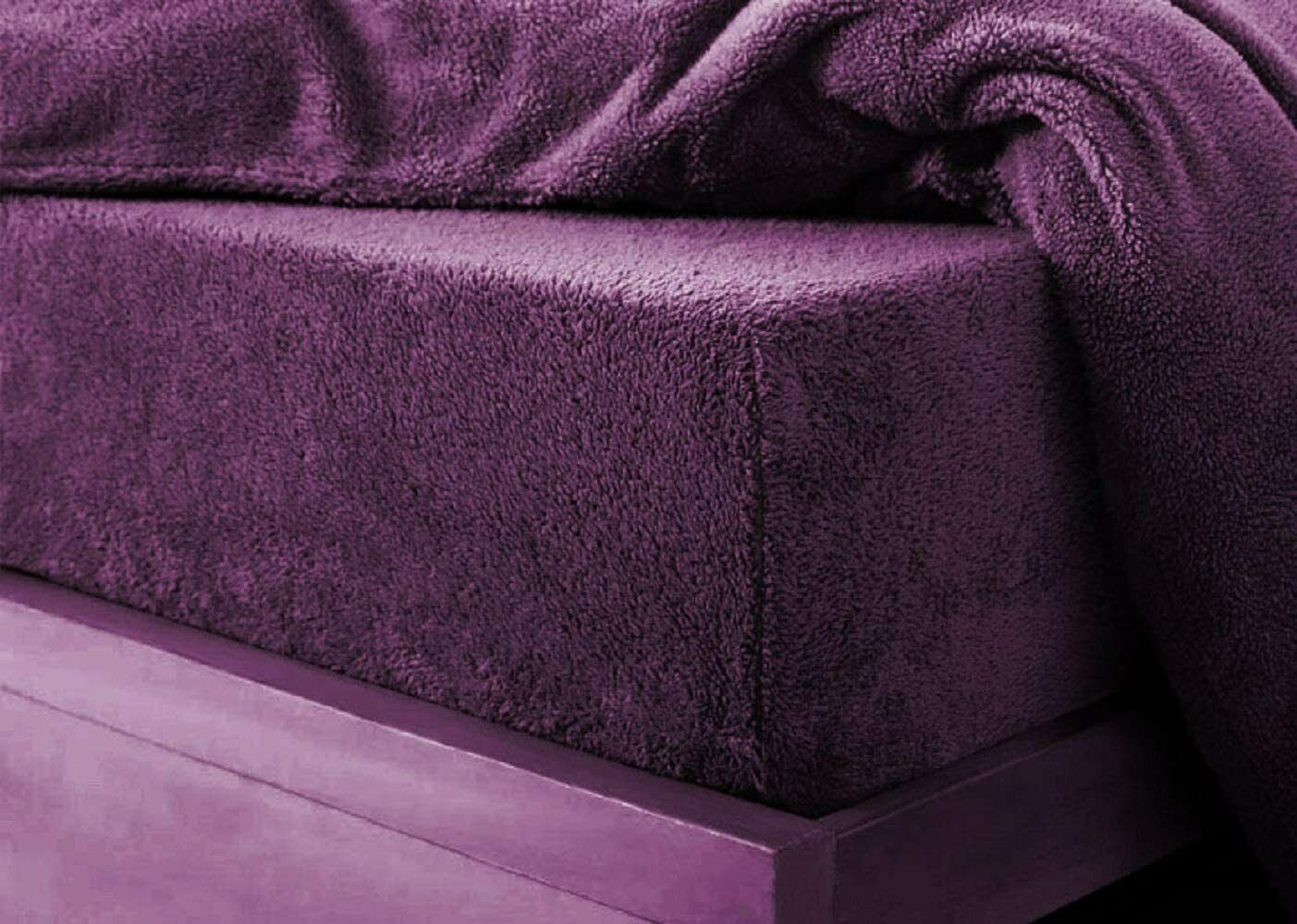 Teddy Fitted Sheet Cover Purple