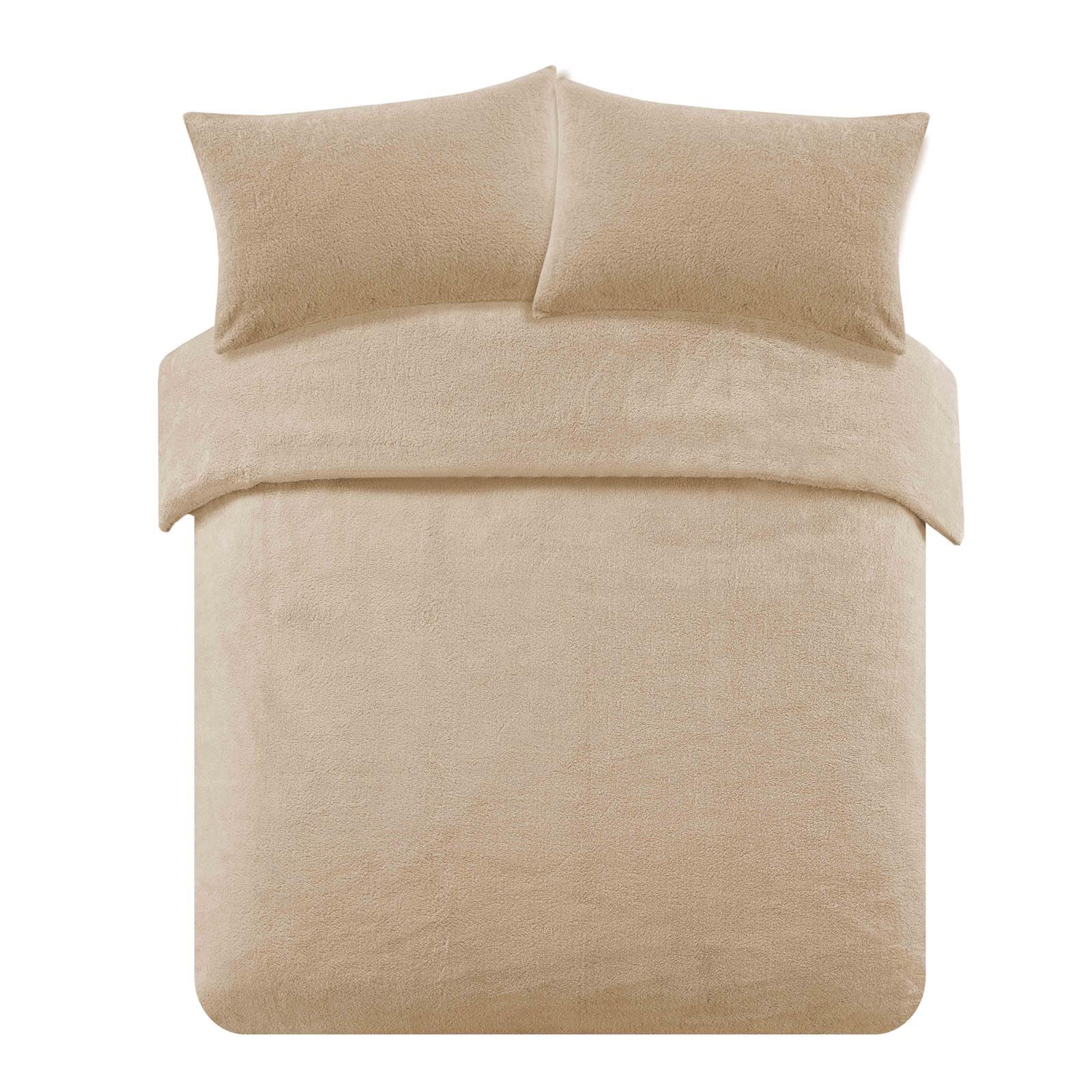 Teddy Fleece Duvet Cover Latte beige