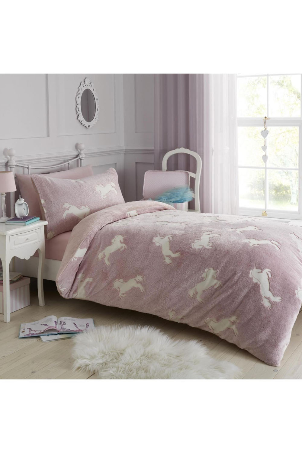 Teddy Glow In Dark Unicorn Duvet Set