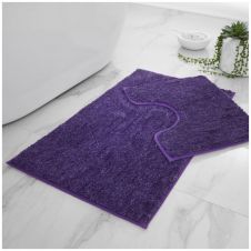 2 PC BATH SET SHINY PURPLE