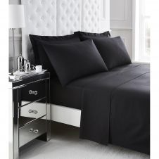 200 TC EGYPTIAN COTTON FLAT SHEET BLACK