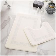 2PC DIAMOND MEMORY BATH MAT CREAM - 41167044