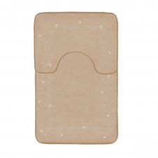 2PC SPARKLE MEMORY BATH MAT NATURAL - 41167150