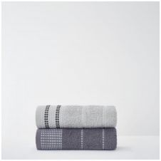 2PK DALBY TOWEL FACE TOWEL GREY