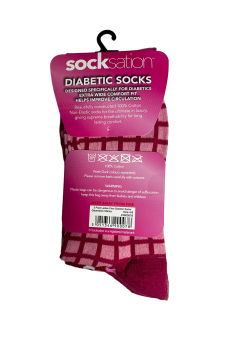 Active Star Womens Diabetic Socks Geometric Mania (Pack of 3 Pairs)
