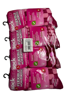 Active Star Womens Diabetic Socks Geometric Mania (Pack of 3 Pairs)
