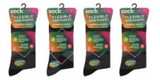 Active Star Flexi Diabetic Argyle Grey Mens Socks (Pack of 3 Pairs)