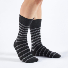 Active Star Flexi Diabetic Mens Grey StripeSocks (Pack of 3 Pairs)