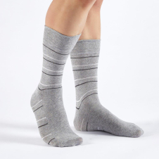 Active Star Flexi Diabetic Mens Grey StripeSocks (Pack of 3 Pairs)