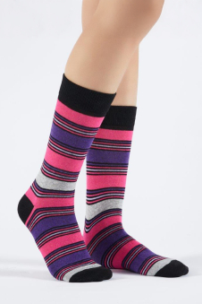Active Star Ladies Socks Radiant Stripe (Pack of 3 pairs)