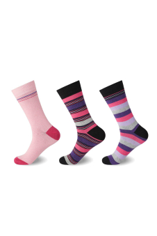 Active Star Ladies Socks Radiant Stripe (Pack of 3 pairs)