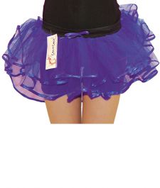 Crazy Chick Girls 3 Layer Purple Burlesque Tutu Skirt