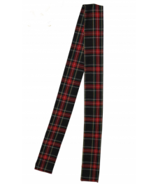 Crazy Chick Black Red Tartan Scarf