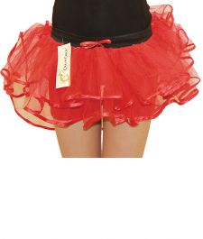 Crazy Chick Girls 3 Layers Red Burlesque Tutu Skirt