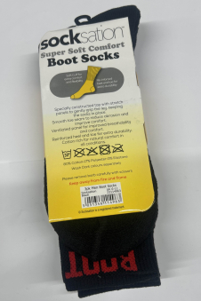 Active Star Men Boot Socks Black (Pack of 3 Pair)