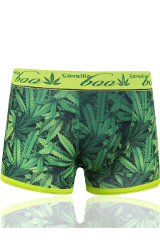 Active Star All Over Leaf Print Boxer Shorts (Pack of 3)