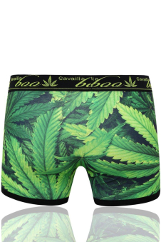 Active Star All Over Leaf Print Boxer Shorts (Pack of 3)