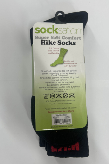 Active Star Men Hike Socks Black (Pack of 3 Pairs)
