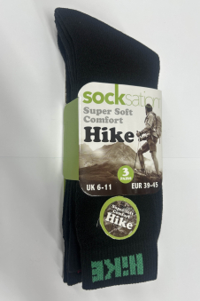 Active Star Men Hike Socks Black (Pack of 3 Pairs)