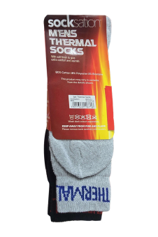 Active Star Men Black Navy Grey Thermal Socks (Pack of 3 Pairs)
