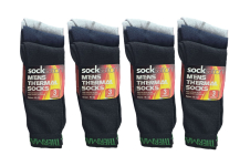 Active Star Men Black Navy Grey Thermal Socks (Pack of 3 Pairs)