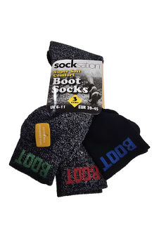Active Star Men Boot Socks Melange (Pack of 3 Pairs)