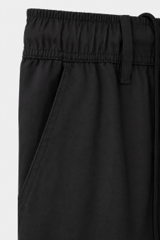 Active Star Men's Black Cargo Shorts With Drawstring Waist