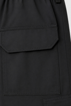 Active Star Men's Black Cargo Shorts With Drawstring Waist