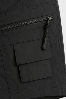 Active Star Men's Black Cargo Shorts With Drawstring Waist