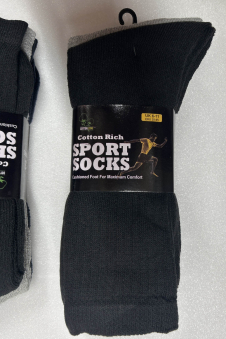 Active Star Men Cotton Rich Sport Socks BNG (Pack of 3 Pairs)