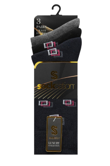 Active Star Men Dim Square Suit Socks (Pack of 3 Pairs)