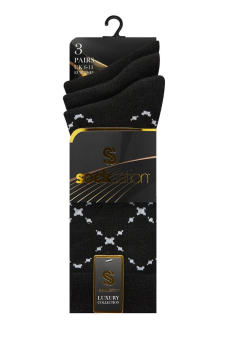 Active Star Men Dotted Horizon Suit Socks (Pack of 3 Pairs)
