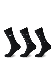 Active Star Men Dotted Horizon Suit Socks (Pack of 3 Pairs)