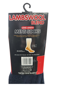 Active Star Men Lambswool Blend Long Length Socks (Pack of 3 Pairs)