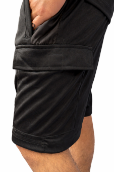 Active Star Men’s Activewear T-Shirt & 4-Pocket Shorts Set-Black