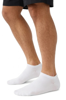 Active Star Men's Bamboo Trainer Socks White (Pack of 3 Pair)
