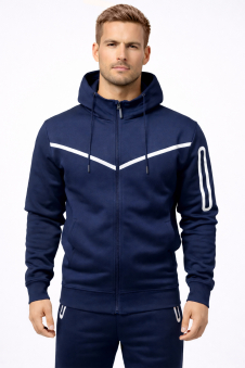 Active Star Men's Blue Hooded Tracksuit