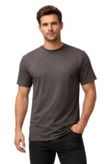 Active Star Men's Crew Neck Half Sleeve T-shirt Charcoal