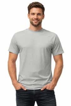 Active Star Men's Crew Neck Half Sleeve T-Shirt Grey