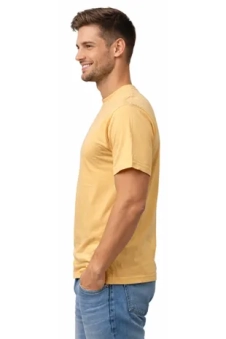 Active Star Men's Crew Neck Half Sleeve T-Shirt Light Peach