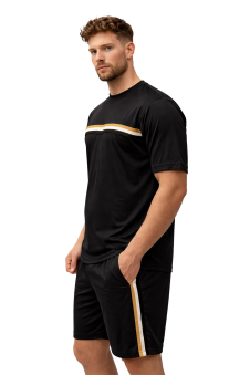 Active Star Men’s Lightweight Training T-shirt & Shorts Set-Black